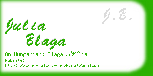 julia blaga business card